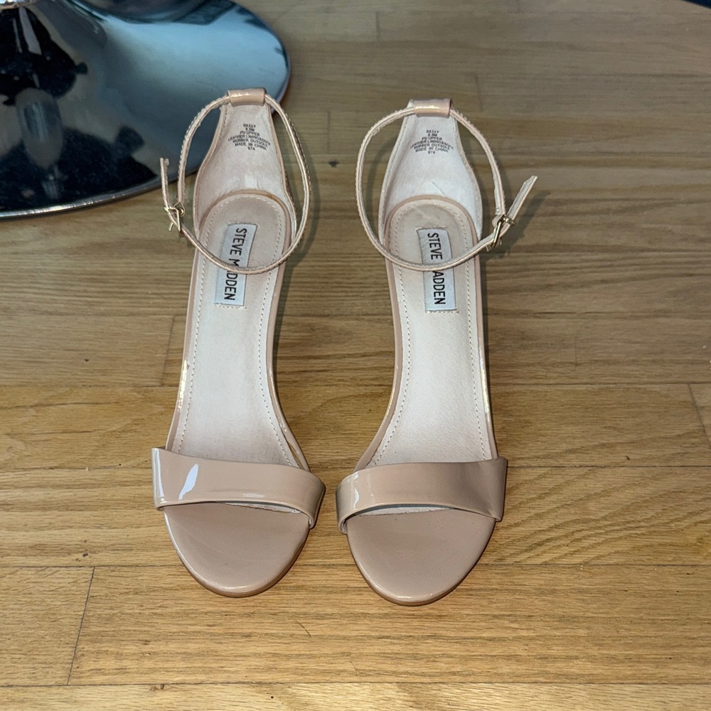 Steve Madden Nude Ankle Strap Heels
